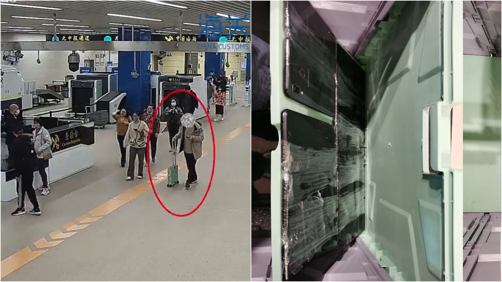 旅客以折疊式購物車夾藏舊手機 澳門入境珠海被截獲 旅客以折疊式購物車夾藏舊手機 澳門入境珠海被截獲