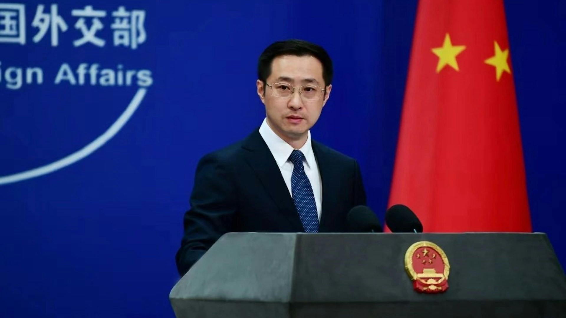 外交部發言人林劍。(中國外交部) 外交部發言人林劍。(中國外交部)