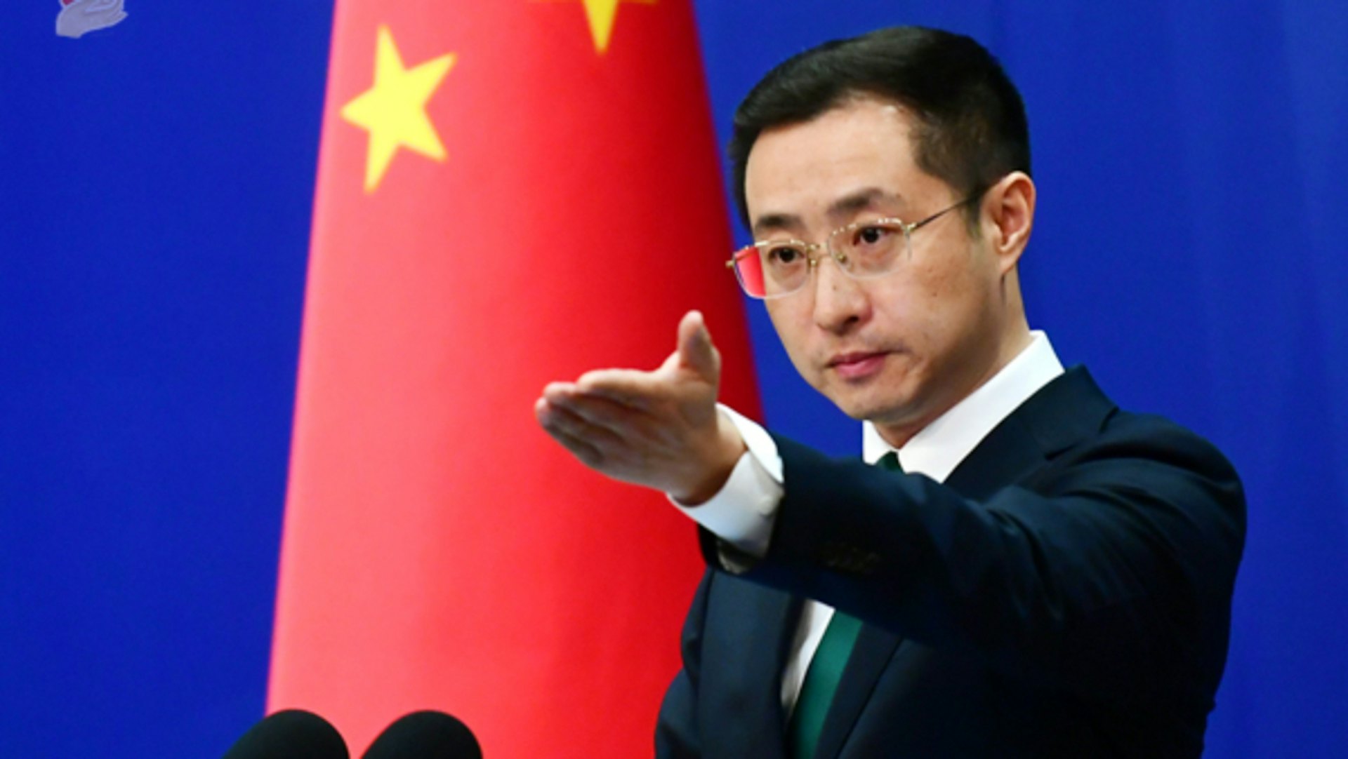 2024年3月25日,中國外交部發言人林劍主持例行記者會。(中國外交部)