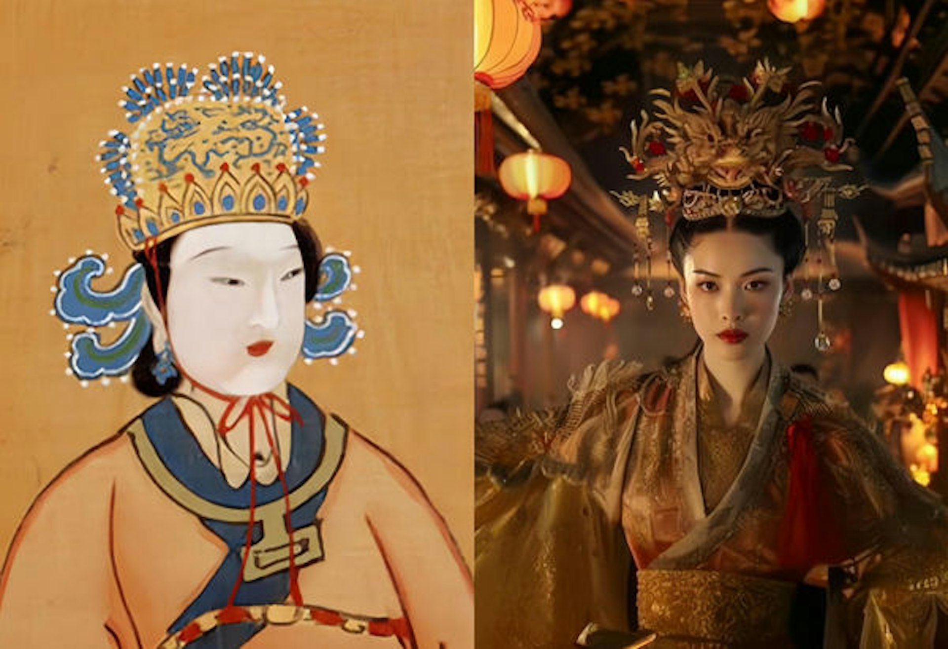 原PO還原的武則天。(微博圖片) 原PO還原的武則天。(微博圖片)