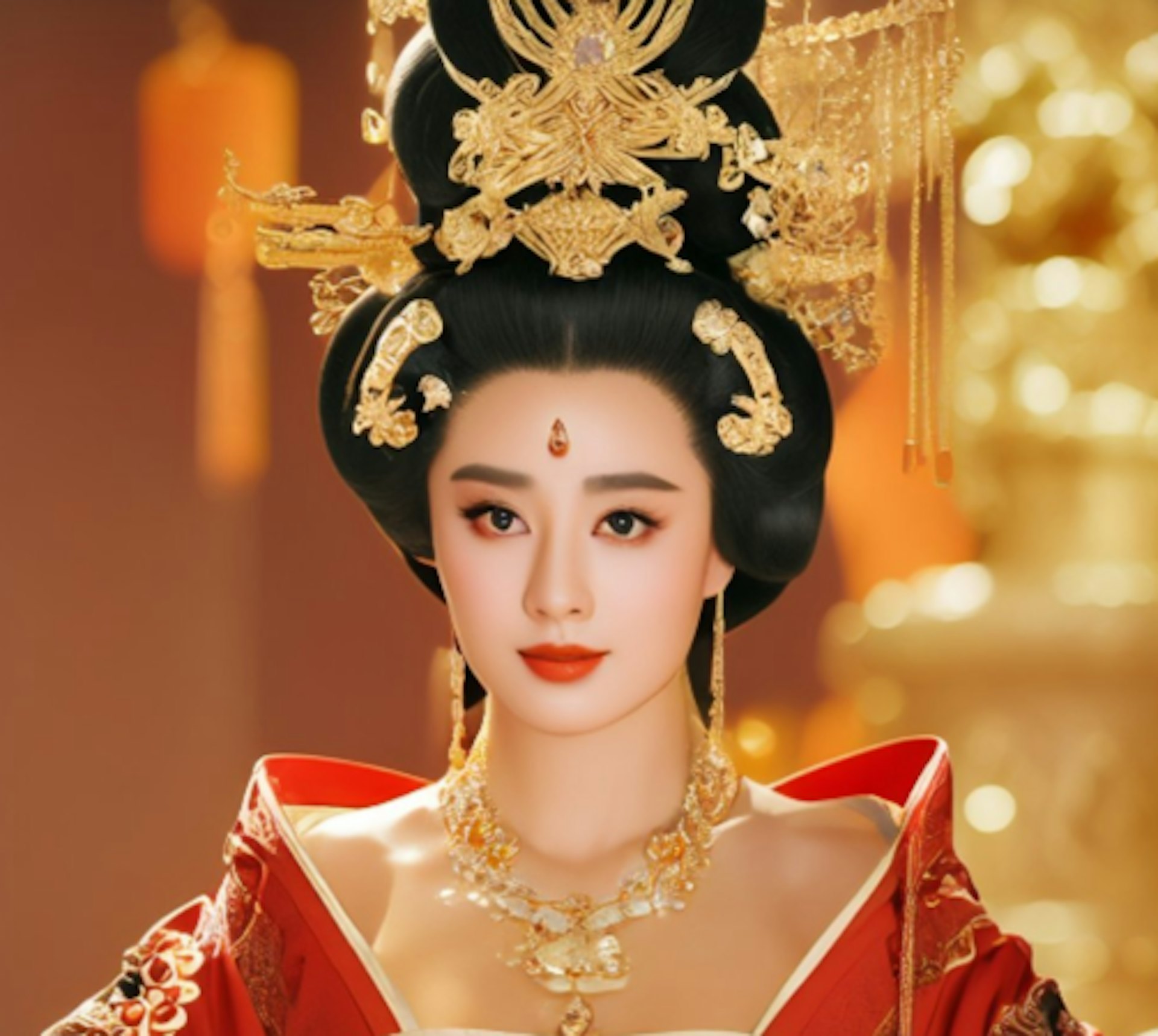 其他網友用AI還原的武則天。(微博圖片) 其他網友用AI還原的武則天。(微博圖片)