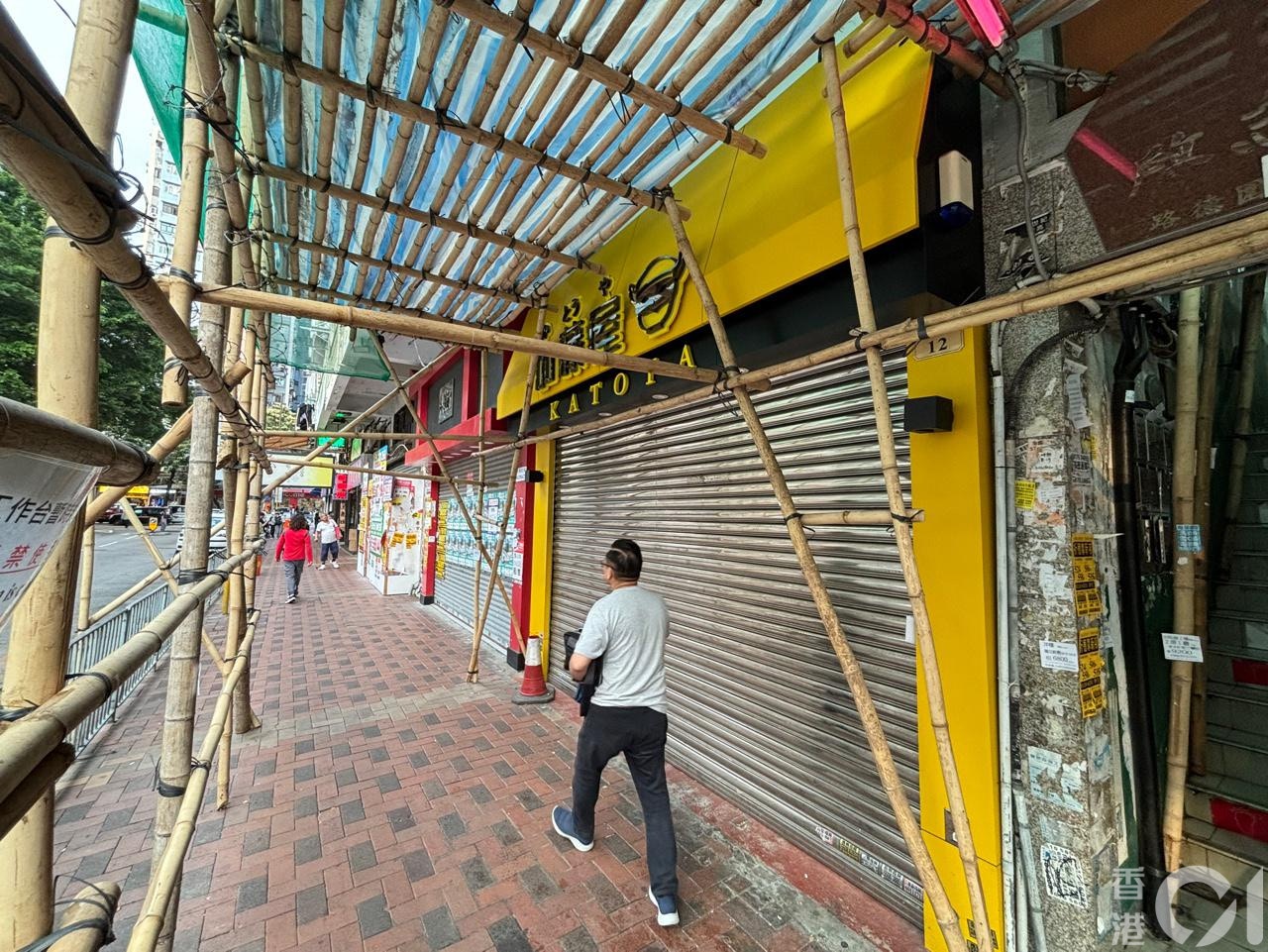 食肆及小店林立的荃湾路德围有约12间「吉舖」。（吴美松摄）