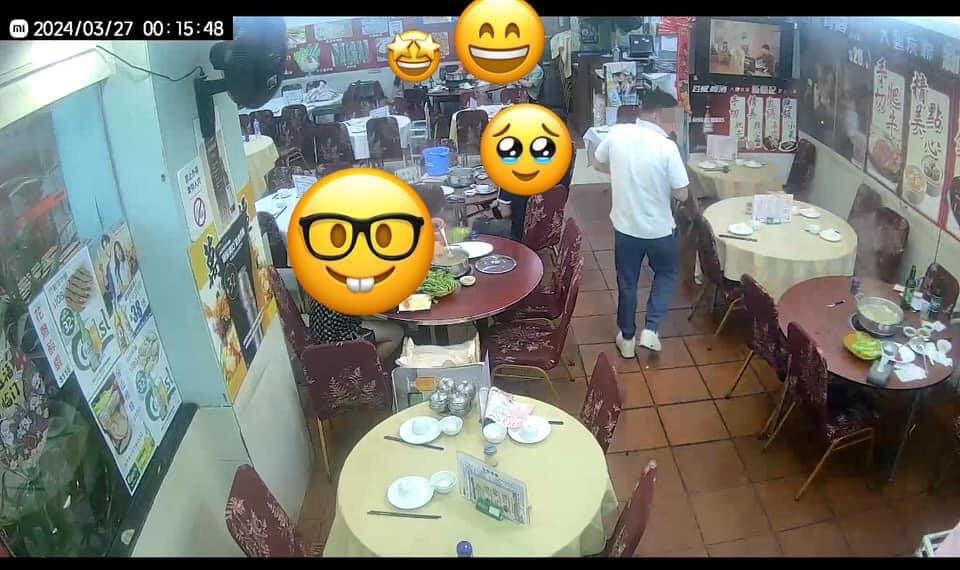 有沙田大围食店职员于网上地区群组发相发文，指1名男子于餐厅用膳后，未有付款便离开。（Facebook群组「大埔人大埔谷」）