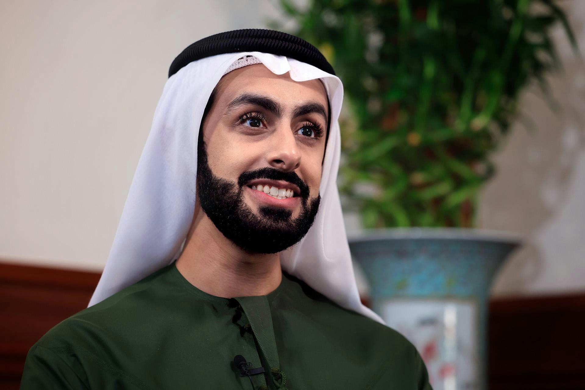 阿联酋杜拜统治家族成员Sheikh Ali Rashed Ali Saeed Al Maktoum（阿里王子），2024年3月接受中通社访问。（中通社）