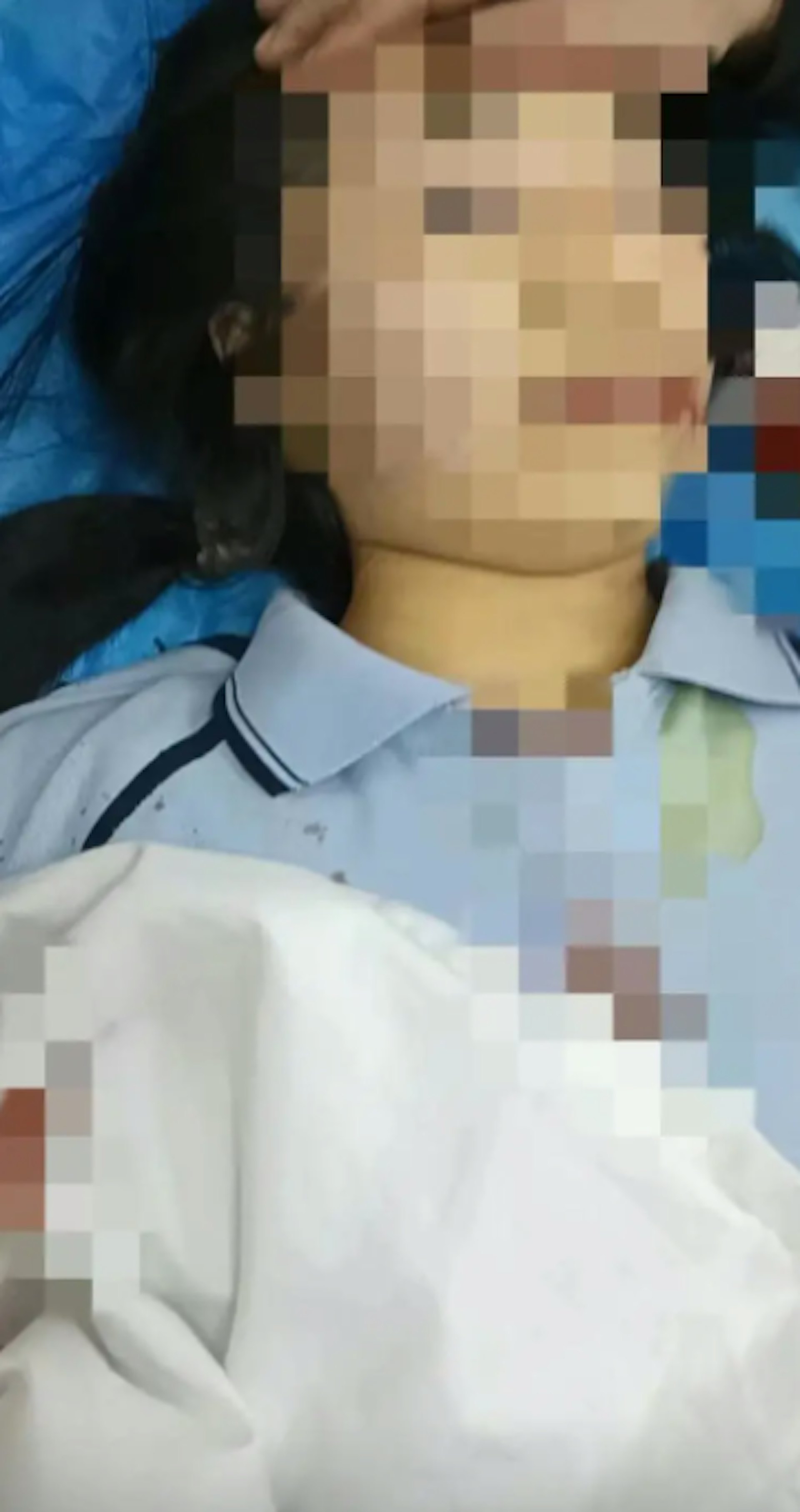 湖南一女中生疑不堪老師毆打辱罵5分鐘,於教學樓5樓跳樓自殺身亡。(海報新聞) 湖南一女中生疑不堪老師毆打辱罵5分鐘,於教學樓5樓跳樓自殺身亡。(海報新聞)