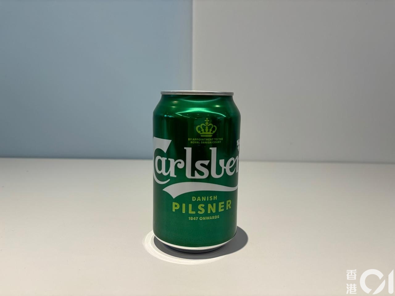 Carlsberg的Danish Pilsner，每罐$7.2，评分为3分。（梁祖儿摄）