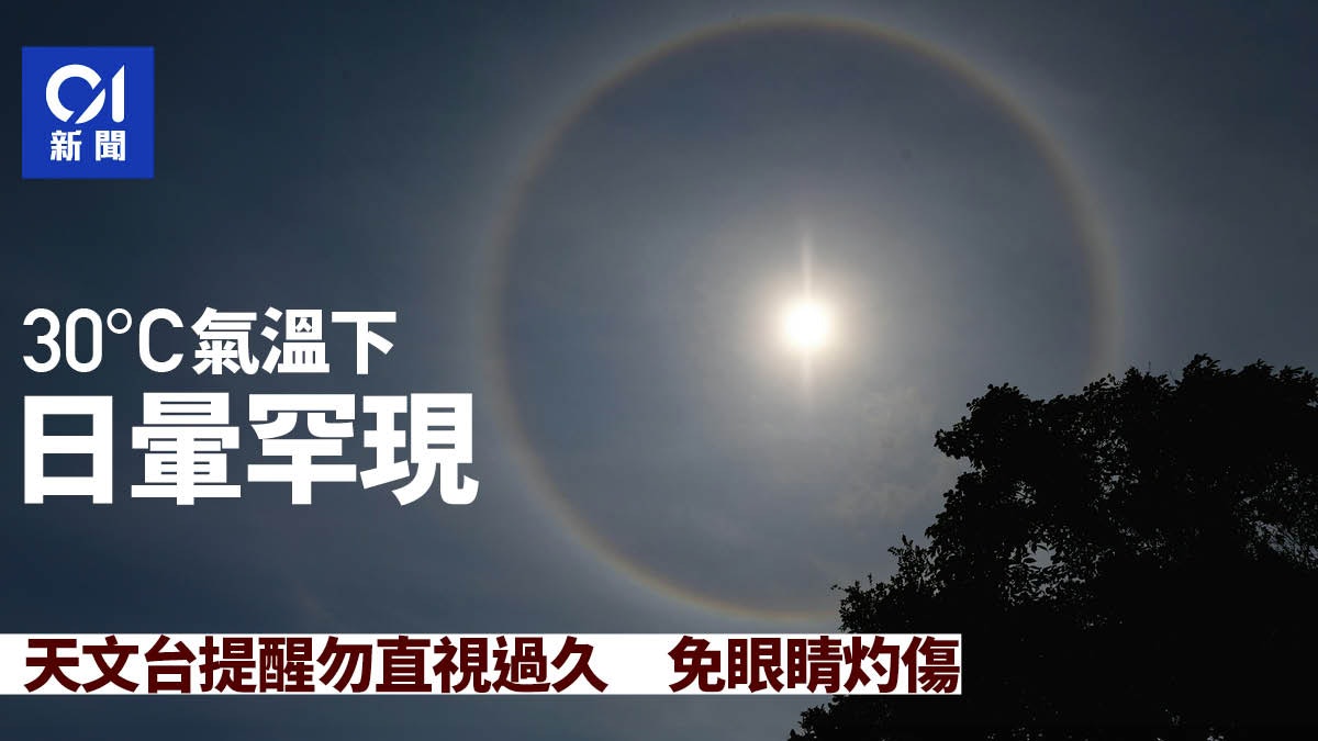 天文台指多區有市民影到「日暈」 籲肉眼勿直視過久 免眼睛灼傷 天文台指多區有市民影到「日暈」 籲肉眼勿直視過久 免眼睛灼傷