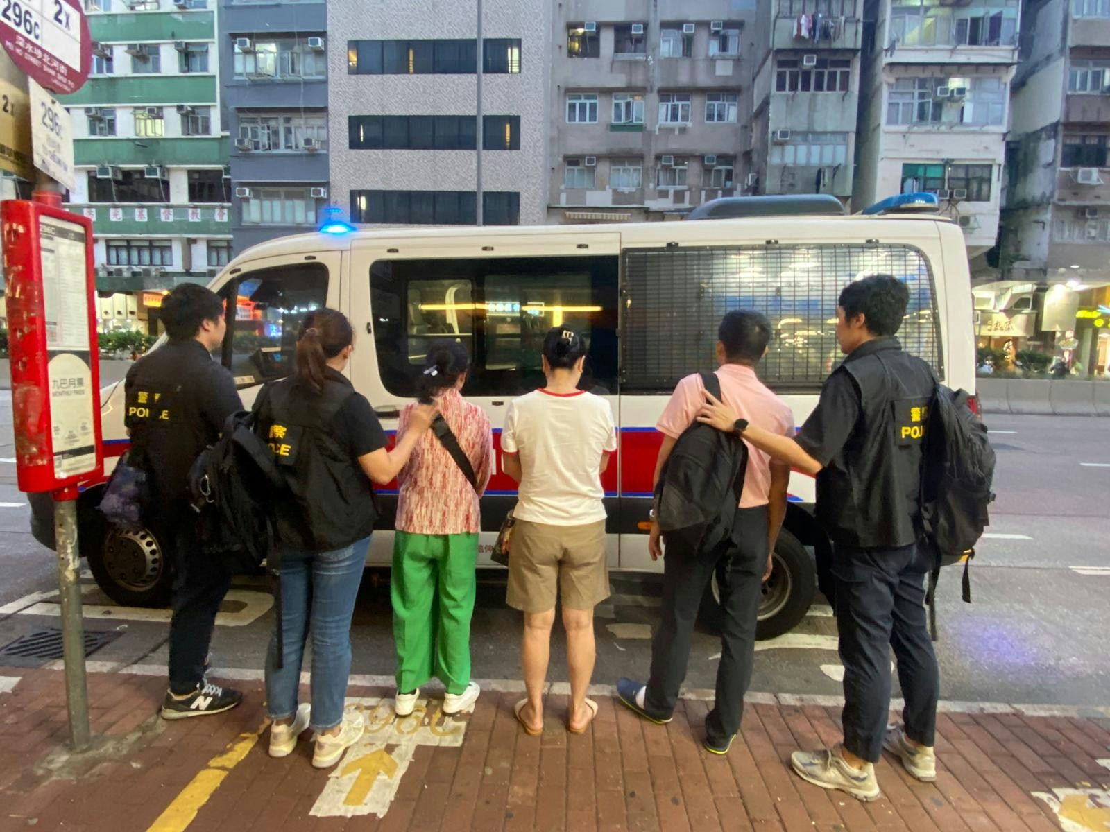 警方拘捕涉案男女。（警方提供）