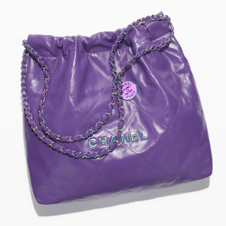 CHANEL 手袋 紫 CHANEL 22S Purple Caviar GHW Quilted SMALL CHANEL 手袋 紫 CHANEL 22S Purple Caviar GHW Quilted SMALL