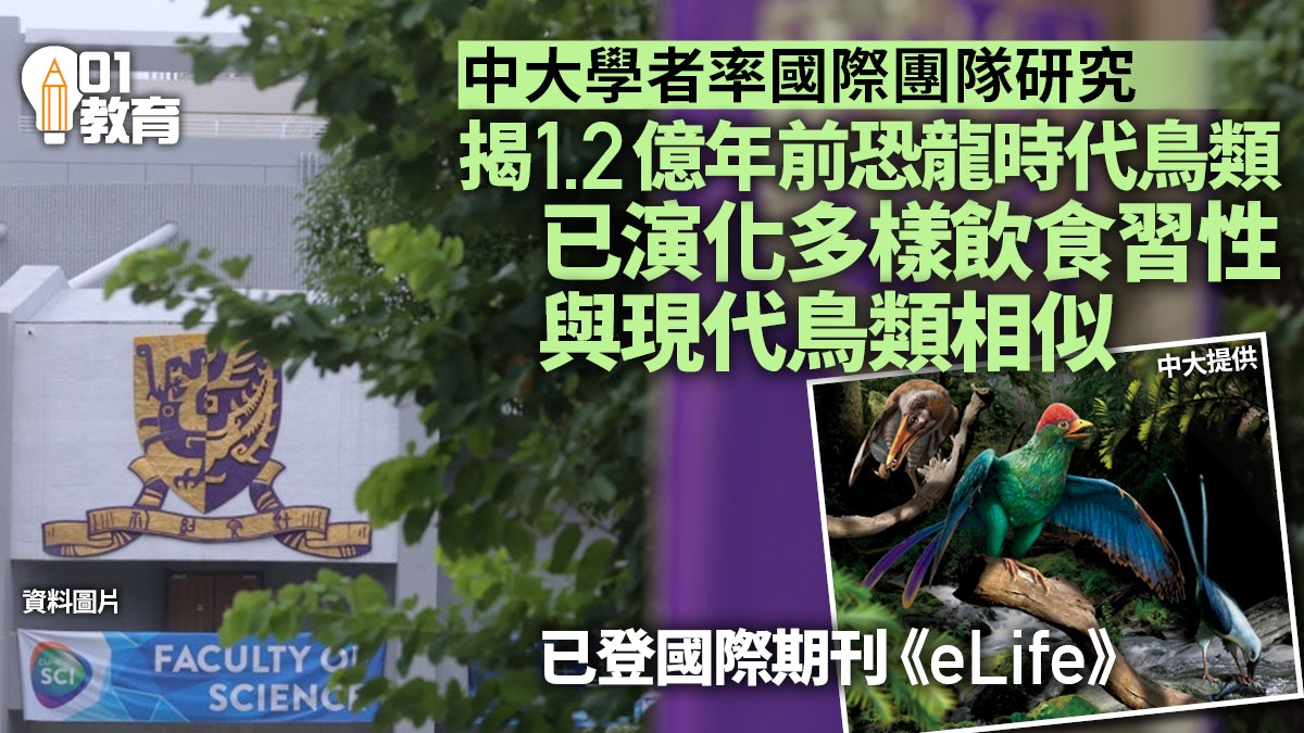 中大學者率國際團隊研究 揭恐龍時期鳥類飲食習慣與現代鳥類相似 中大學者率國際團隊研究 揭恐龍時期鳥類飲食習慣與現代鳥類相似