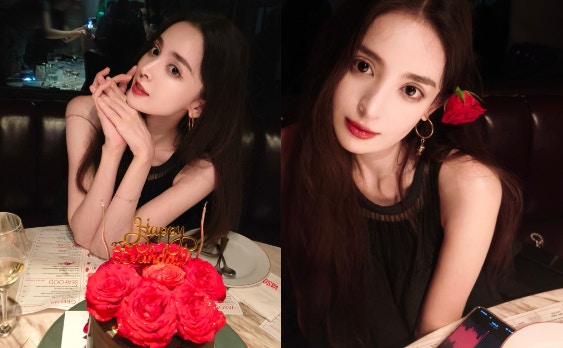 古力娜扎在餐厅拍摄。 (古力娜扎工作室微博图片) 古力娜扎在餐厅拍摄。 (古力娜扎工作室微博图片)