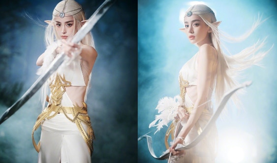 Cosplay精灵的照片特别吸睛。 (古力娜扎工作室微博图片) Cosplay精灵的照片特别吸睛。 (古力娜扎工作室微博图片)