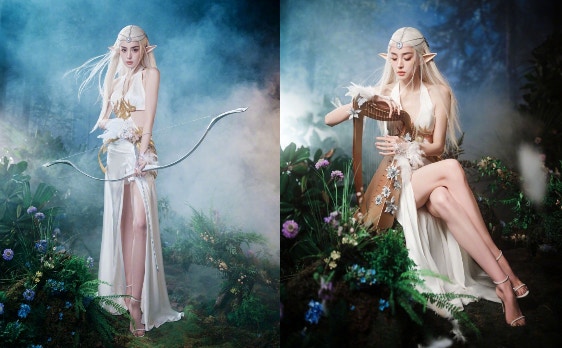 Cosplay精灵好唯美。 (古力娜扎工作室微博图片) Cosplay精灵好唯美。 (古力娜扎工作室微博图片)