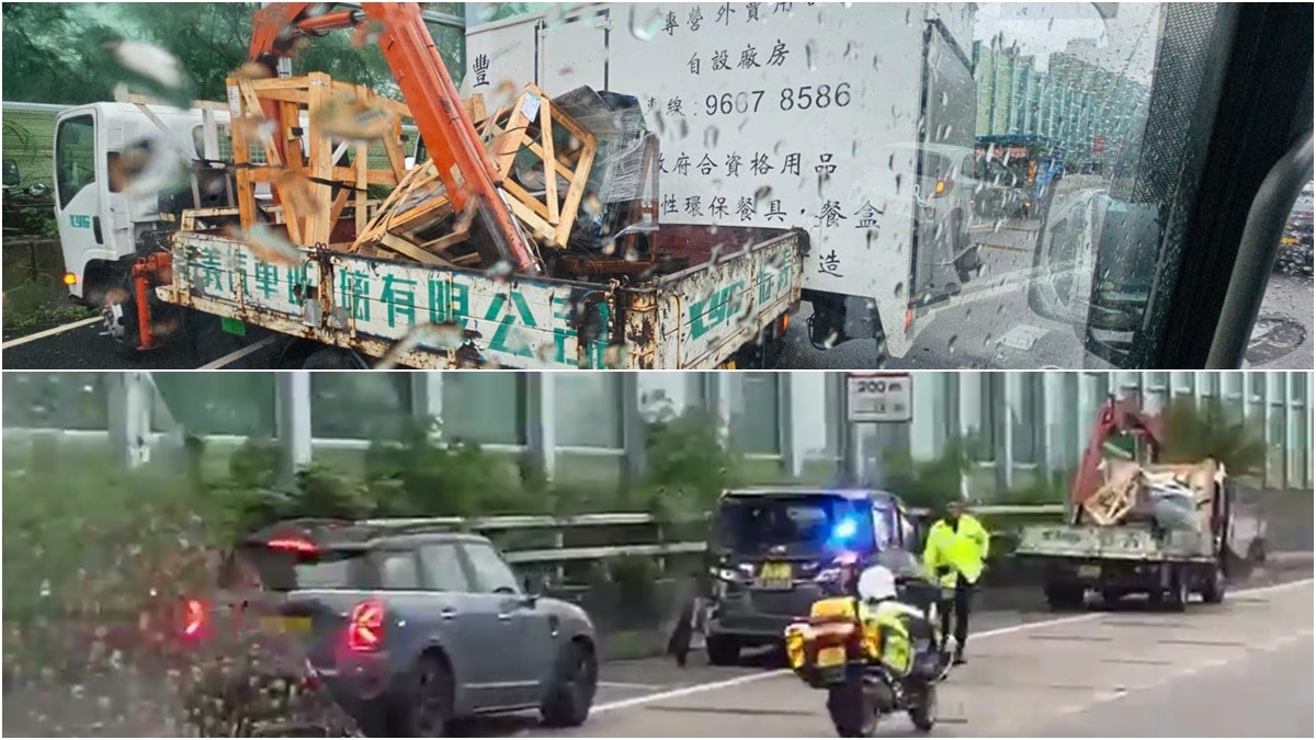 大埔吐露港公路5車相撞 有人一度被困 往沙田交通擠塞