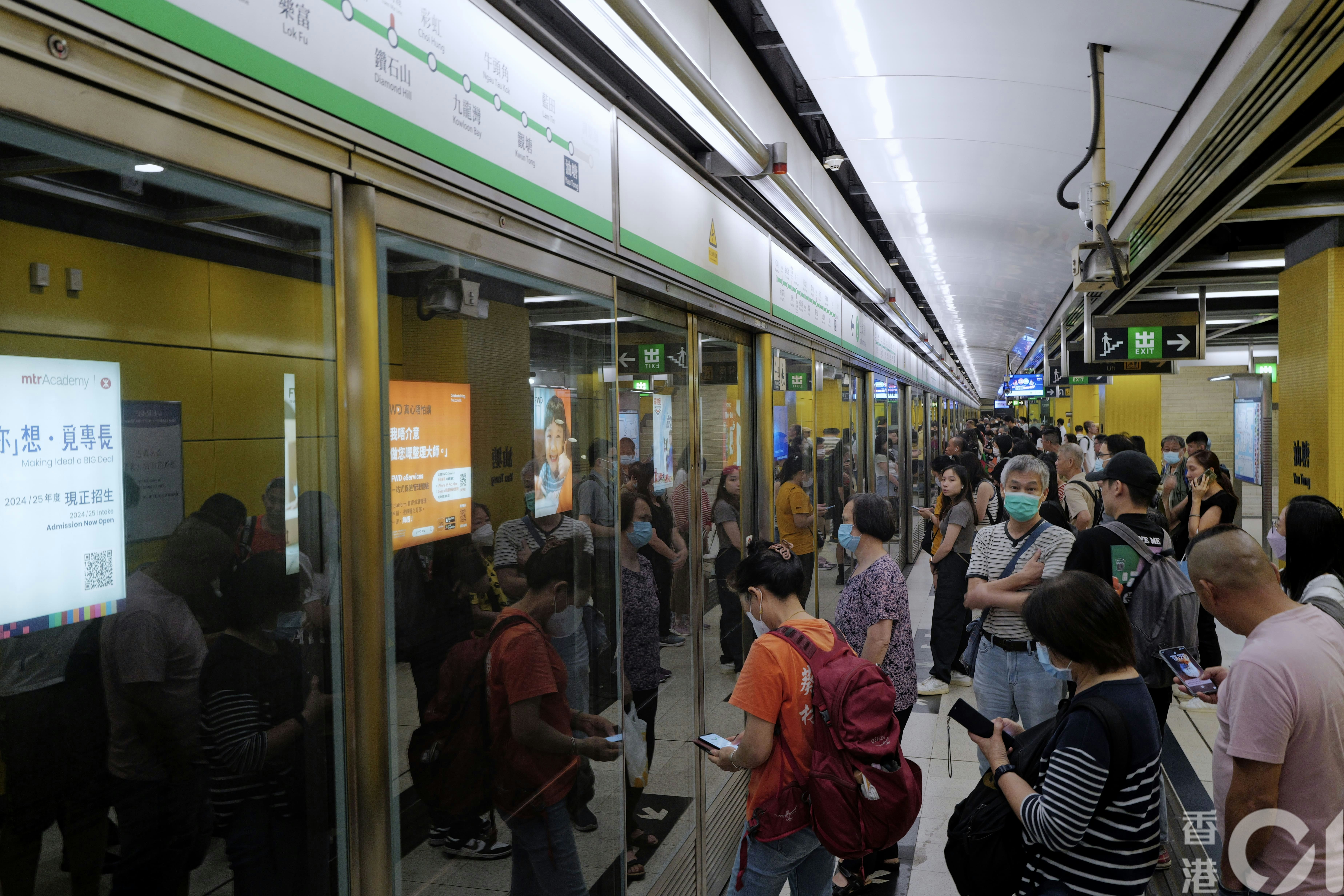 港鐵觀塘線於7月28日暫停部分車站列車服務，涉及太子、旺角、油麻地及何文田四個車站。(歐嘉樂攝）