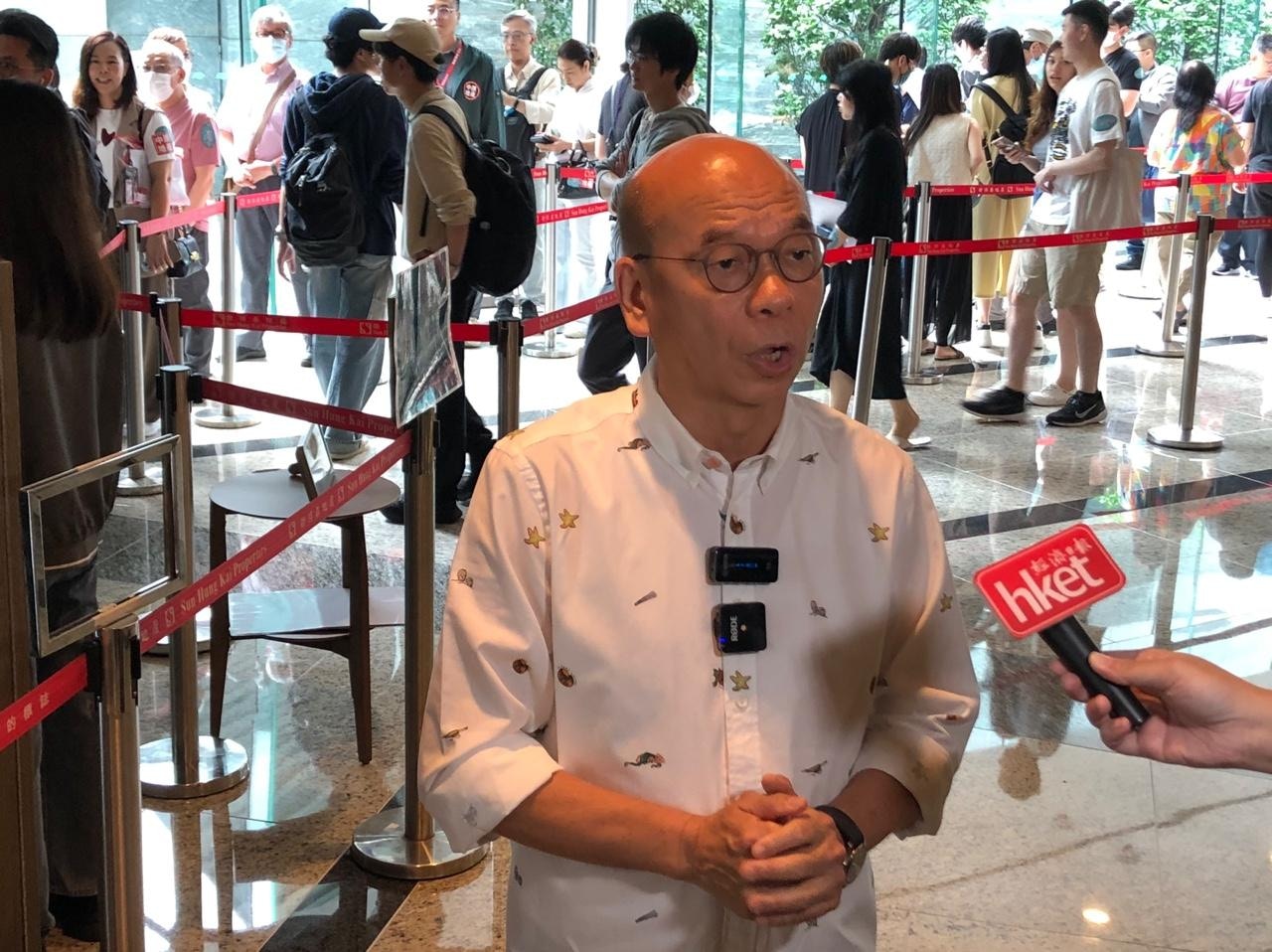 中原地產亞太區副主席兼住宅部總裁陳永傑表示，今日出席的準買家當中有七成為香港人。﹙黃祐樺攝﹚