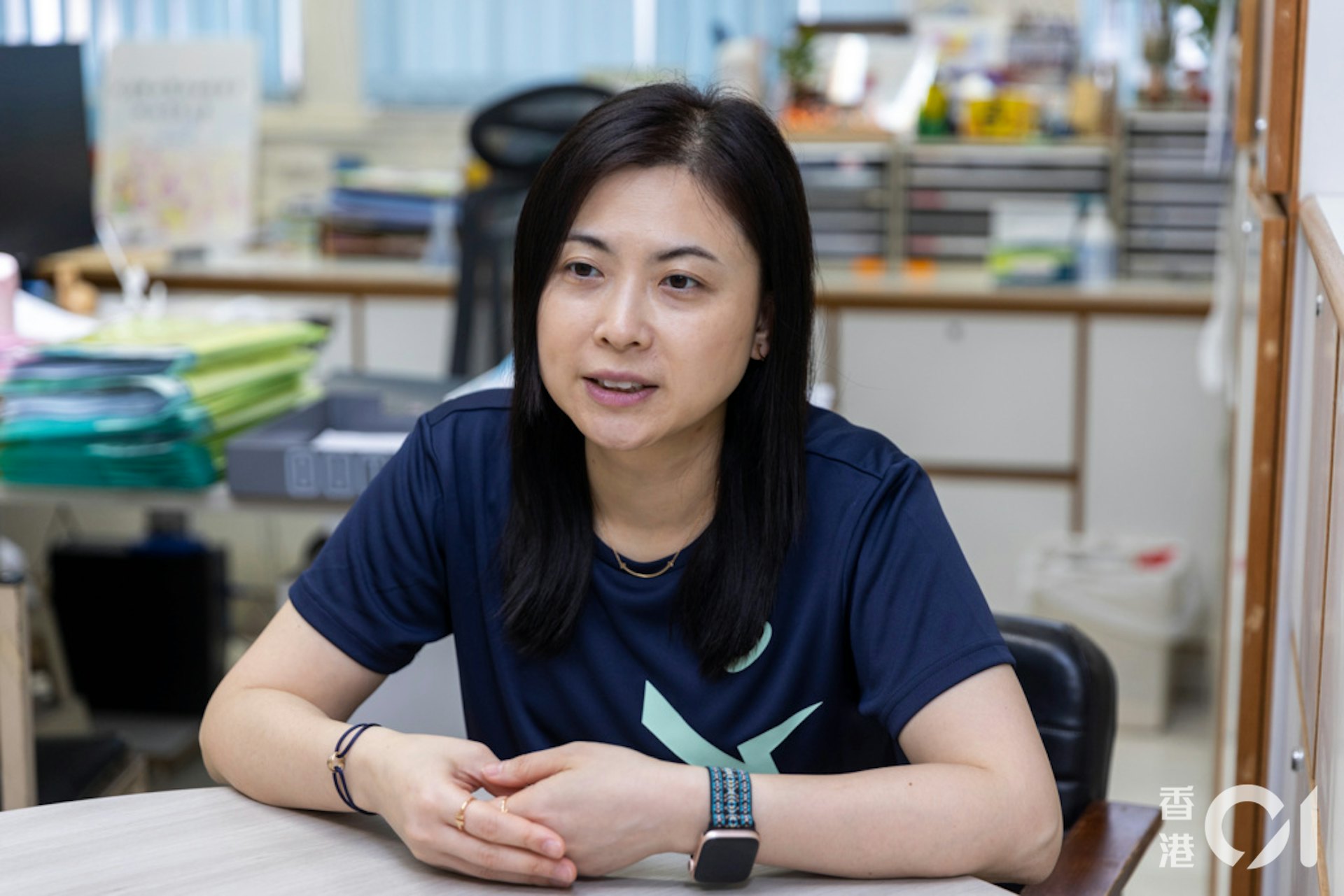 聖公會基愛小學張樂霈校長表示,現時不少中學更傾向錄取有接受運動訓練的學生。(陳葦慈攝) 聖公會基愛小學張樂霈校長表示,現時不少中學更傾向錄取有接受運動訓練的學生。(陳葦慈攝)