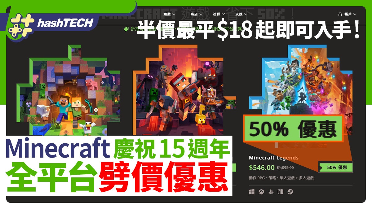 Minecraft is discounted to half worth on all platforms, ranging from $18｜Celebrating the sport’s fifteenth anniversary
