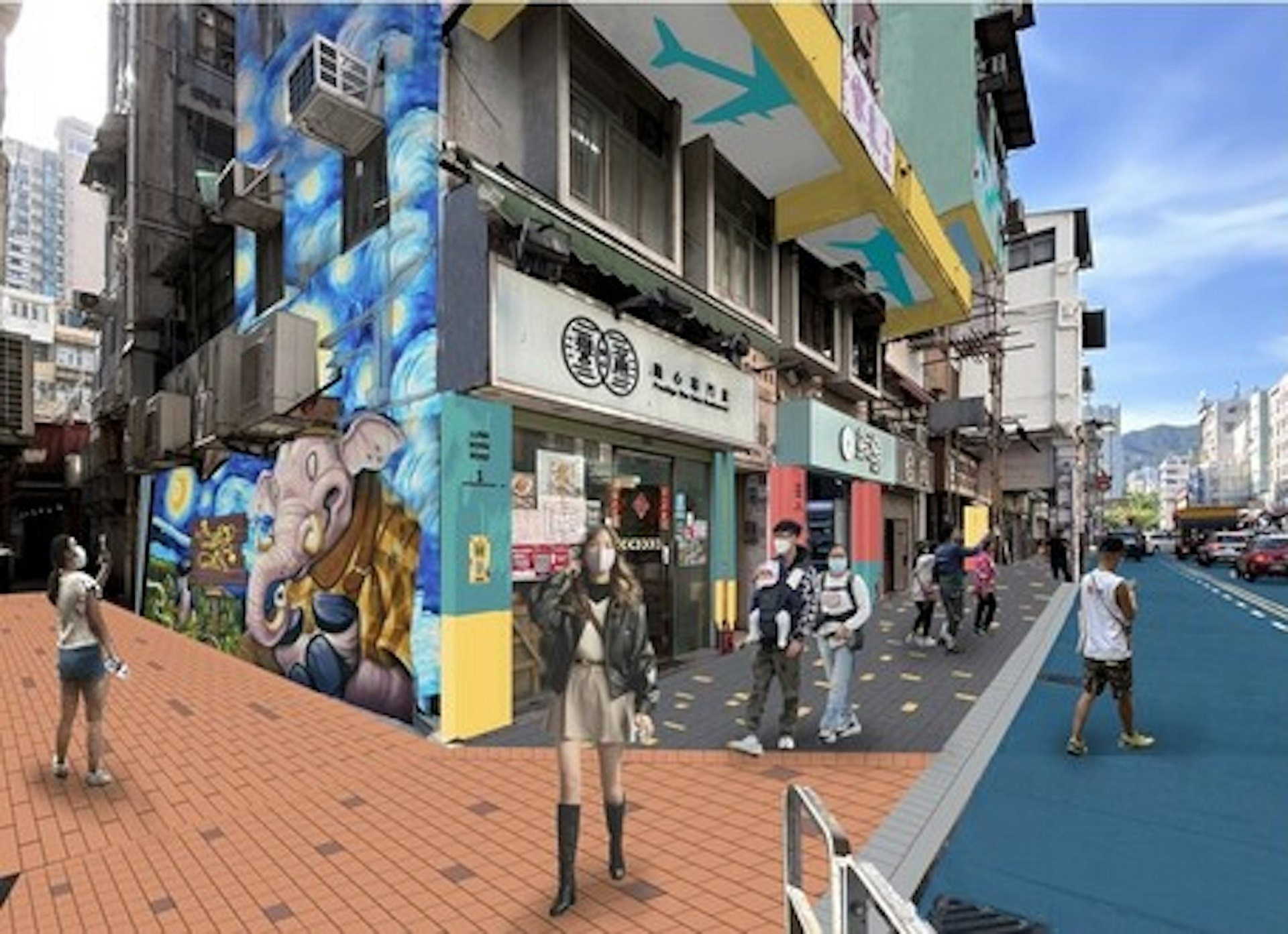 「龍城」區內樓宇和街道設計構想圖。(市建局網誌) 「龍城」區內樓宇和街道設計構想圖。(市建局網誌)