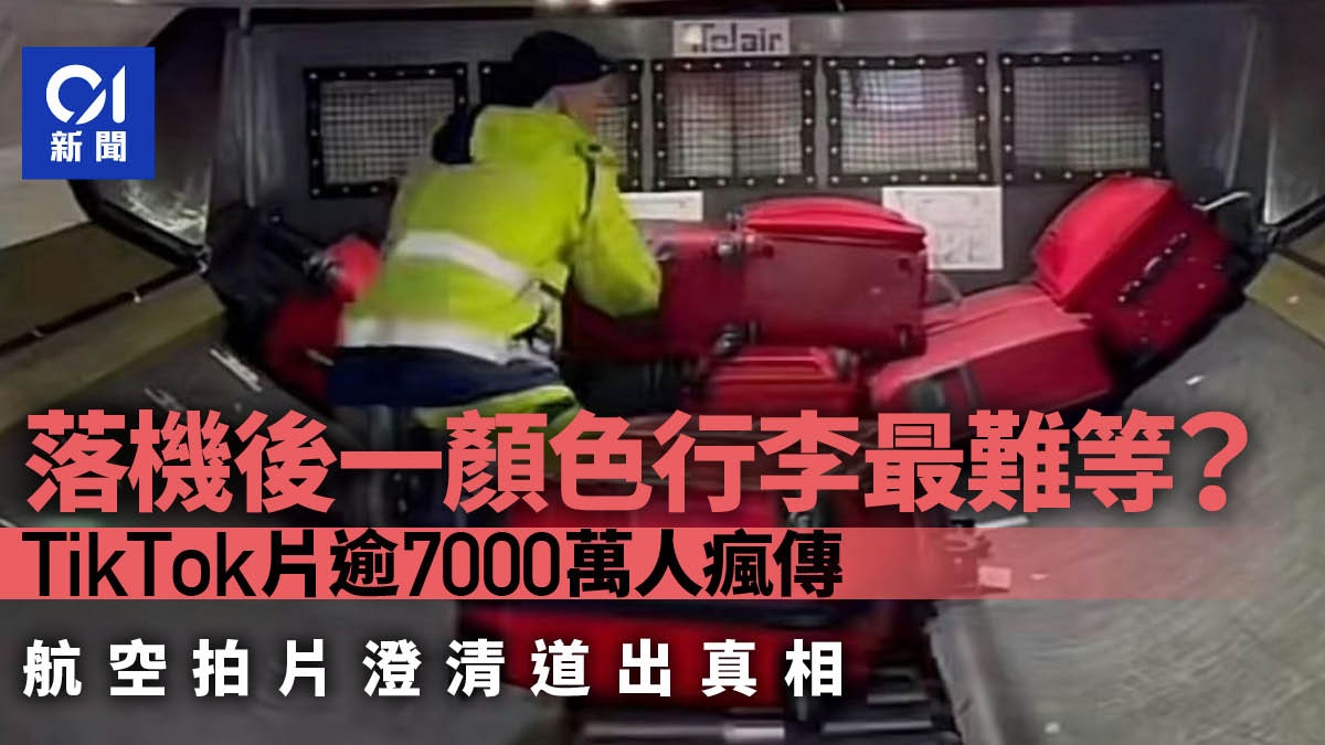 落機後1顏色行李最難等？TikTok瘋傳7千萬點閱片　航企回應講真相