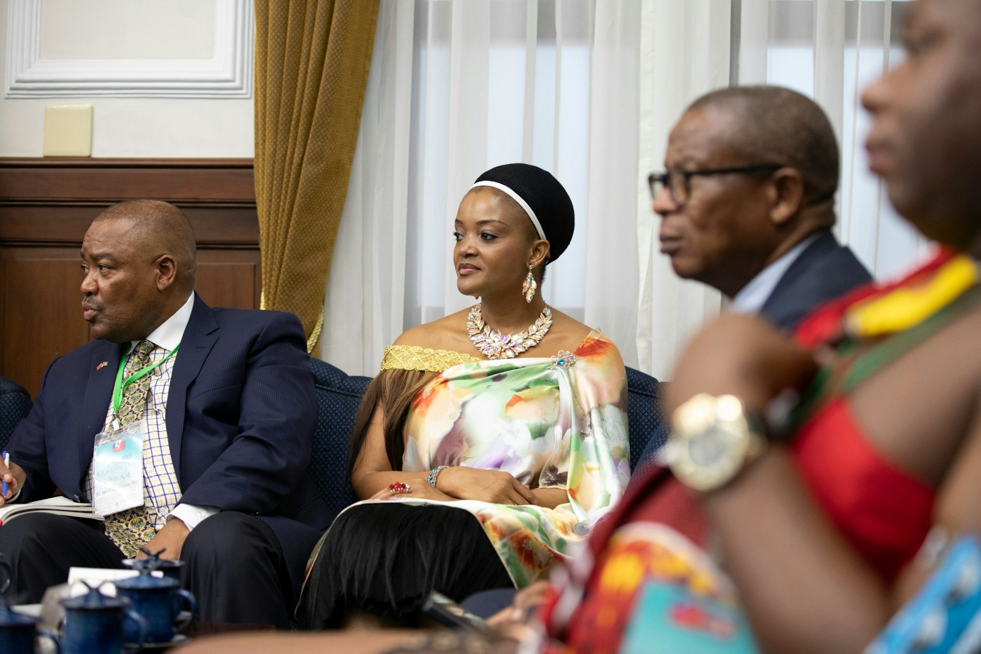 5月21日,賴清德與斯威士蘭王國國王恩史瓦帝三世雙邊會晤暨見證簽署「台史聯合聲明」、「有關建立數字商務計劃瞭解備忘錄」及「台史中央銀行合作備忘錄」。(台灣總統府提供)