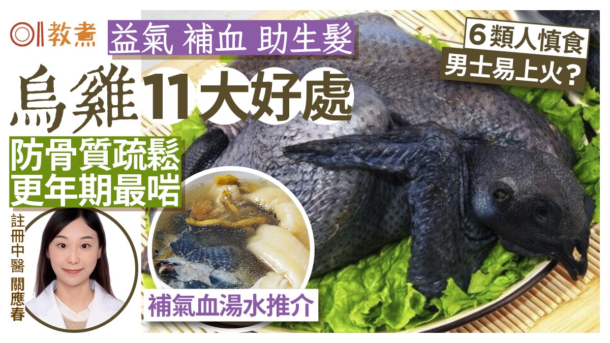 烏雞功效|益氣血防脫髮11好處推介1湯水 6類人慎食 男士易上火?|醫師Easy