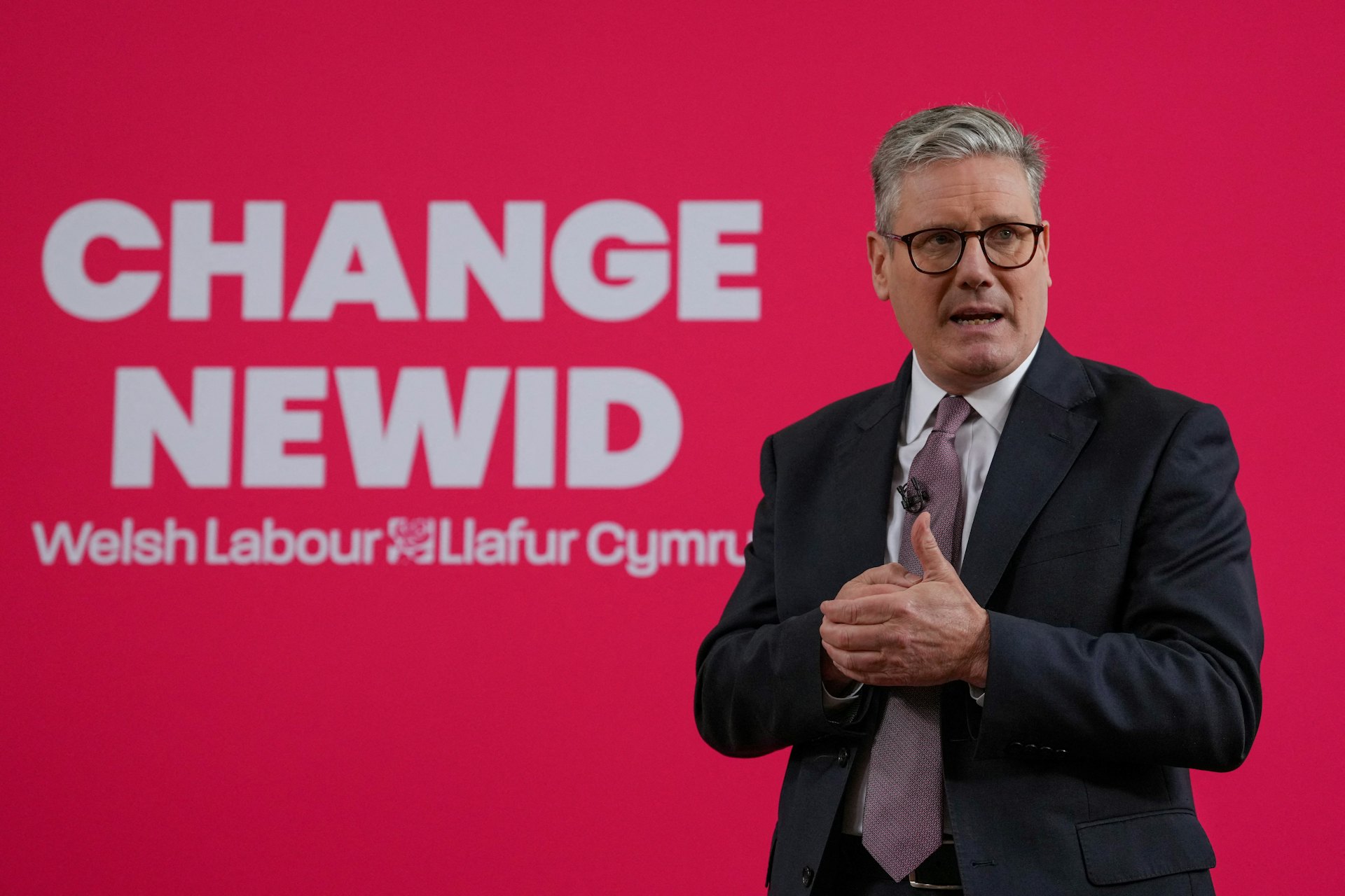 英國工黨領袖施紀賢(Keir Starmer)在英國威爾斯阿伯加文尼出席競選活動。( Reuters) 英國工黨領袖施紀賢(Keir Starmer)在英國威爾斯阿伯加文尼出席競選活動。( Reuters)