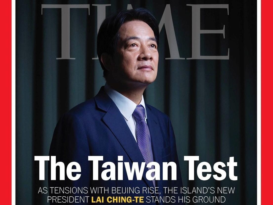 赖清德登《时代》封面：两岸互不隶属是事实，中国稳定助台湾安全（组图）