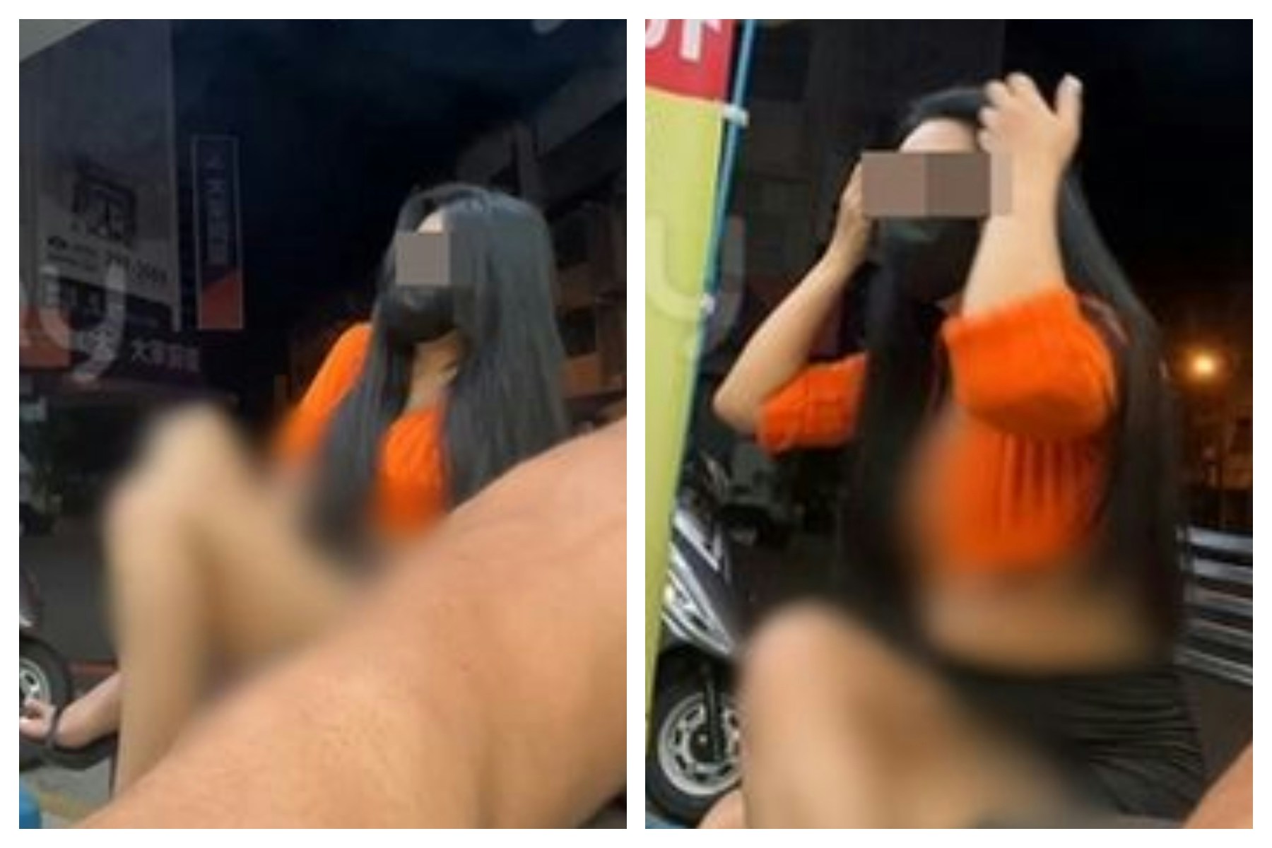 台女便利店外當街直播露胸露下體！2男入鏡一人｢做這事｣被捕喊冤