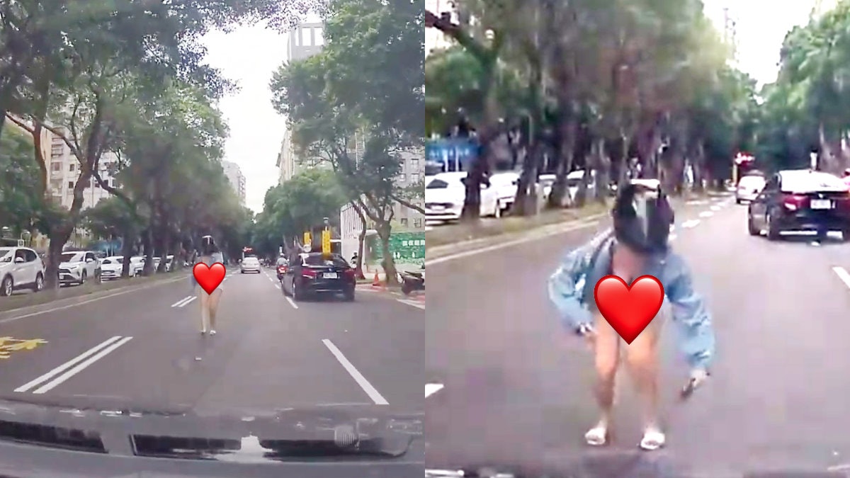 車Cam|行人逆線衝過來 司機見是「低胸熱褲妹」秒消氣:你慢慢 車Cam|行人逆線衝過來 司機見是「低胸熱褲妹」秒消氣:你慢慢