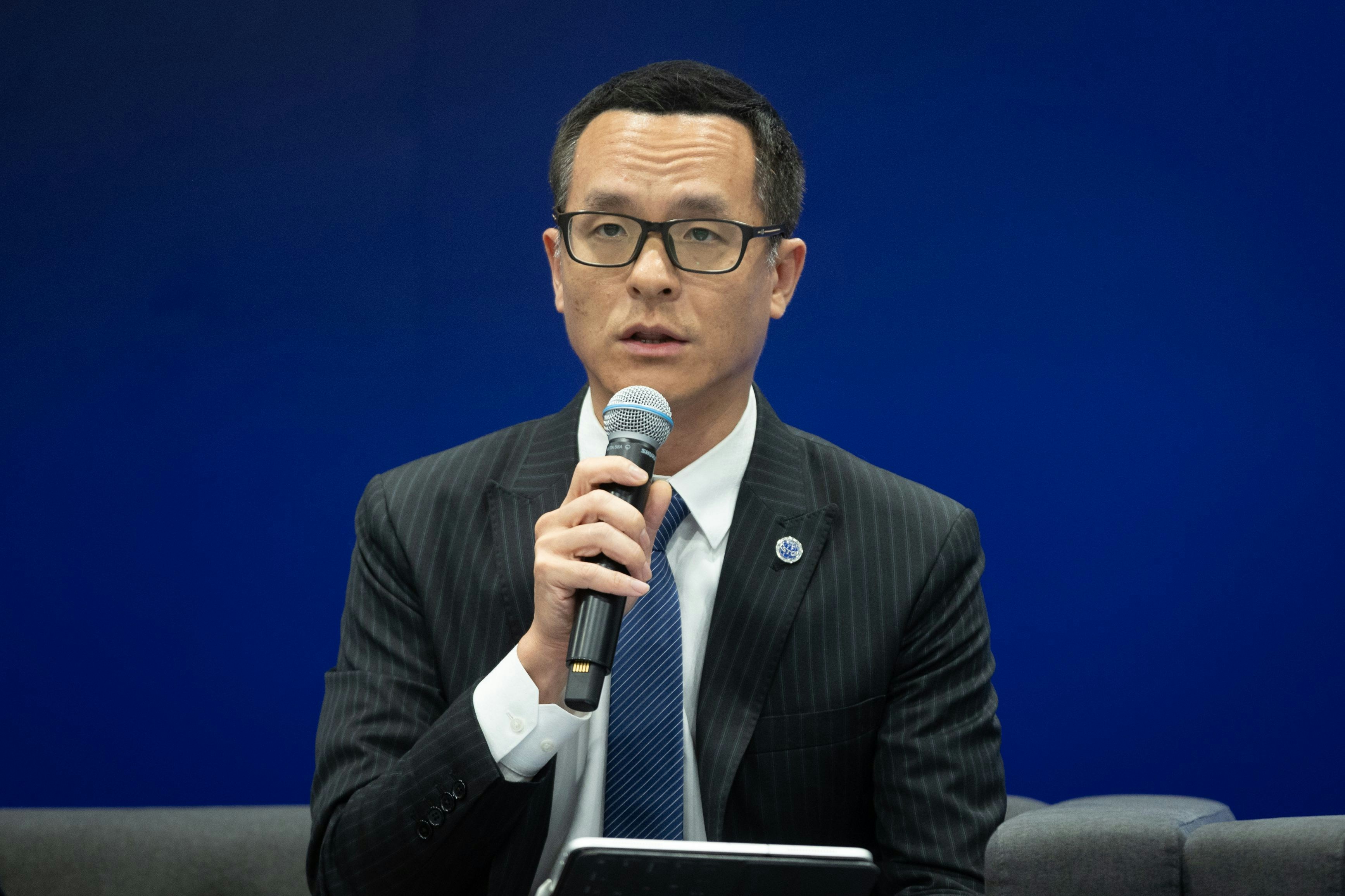 網絡安全及科技罪案調查科總警司林焯豪指,今年首季共錄得18,758條本地網絡威脅情報。(廖雁雄攝) 網絡安全及科技罪案調查科總警司林焯豪指,今年首季共錄得18,758條本地網絡威脅情報。(廖雁雄攝)