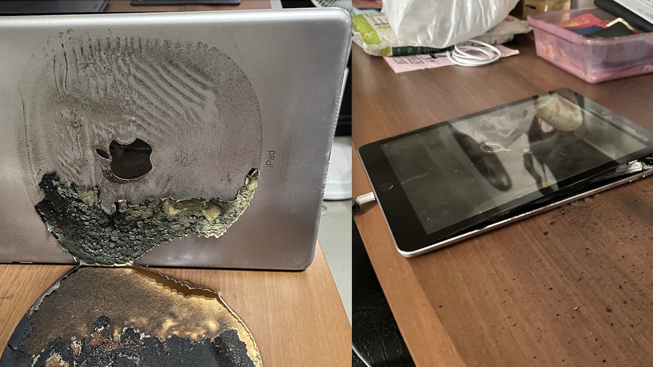 iPad充電起火燒熔枱面|欲向蘋果投訴竟被網民勸退?最後點解決?