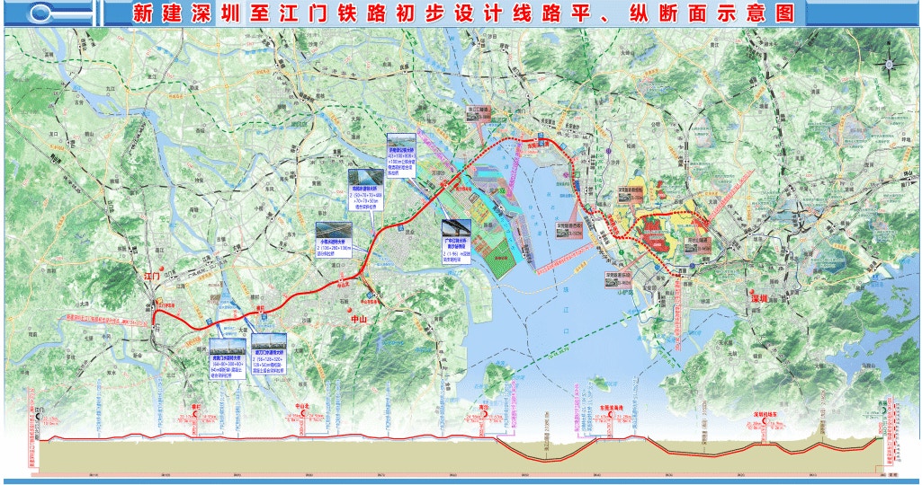 深江鐵路正線全長116公里。（深圳新聞網）