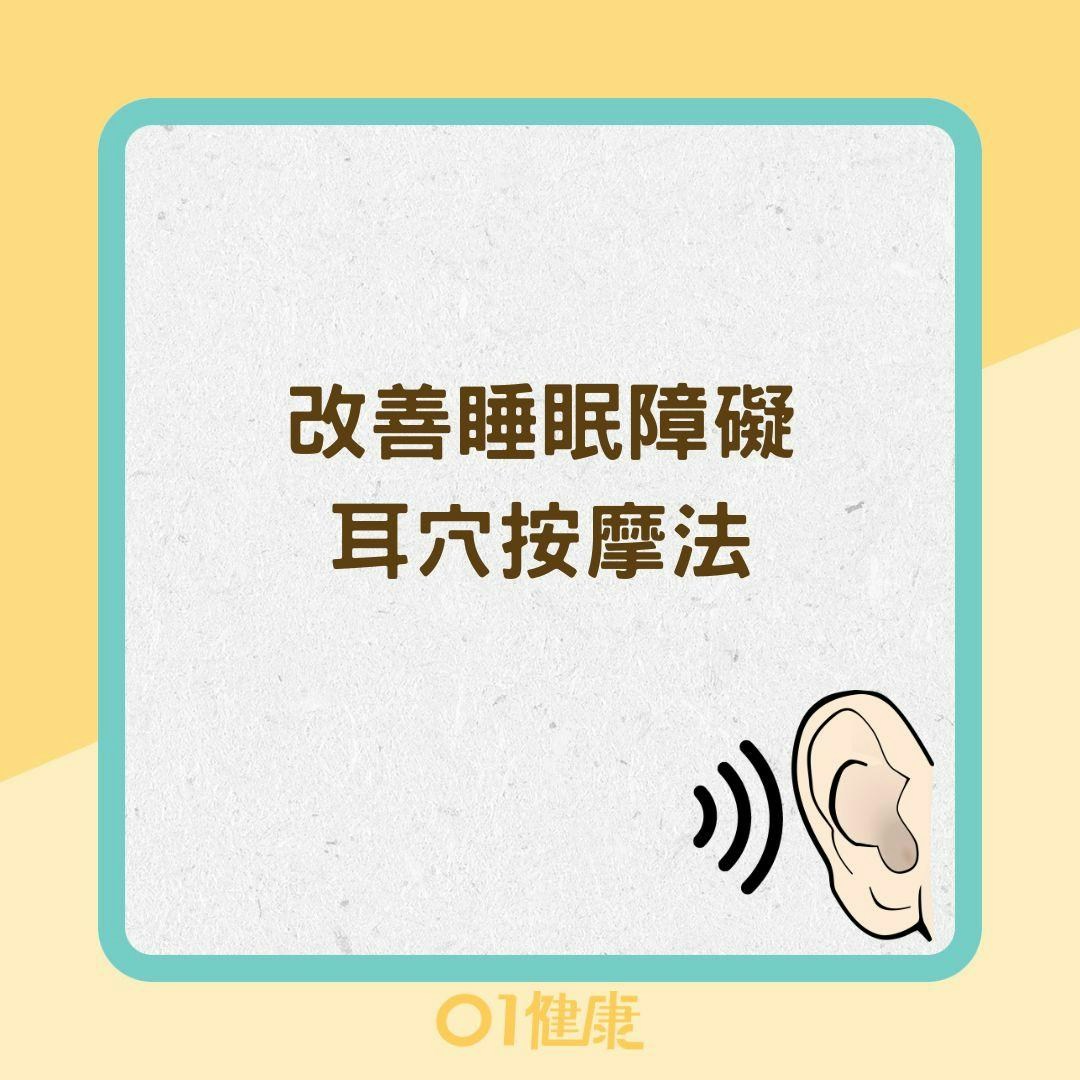 改善睡眠障礙耳穴按摩法（01製圖）