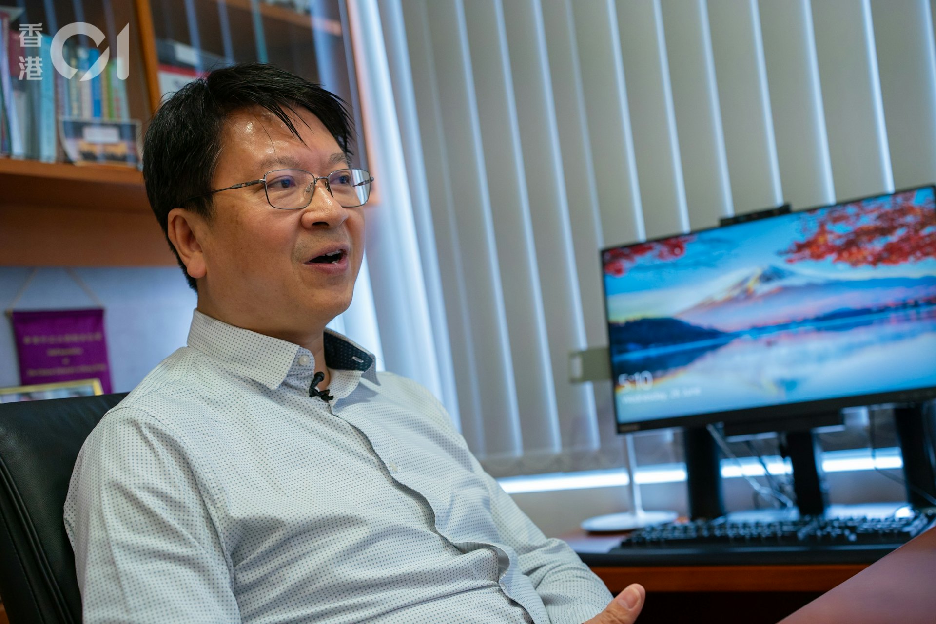 莊太量指出,未有足夠數據顯示香港政府已陷入結構性。(黃浩謙攝) 莊太量指出,未有足夠數據顯示香港政府已陷入結構性。(黃浩謙攝)