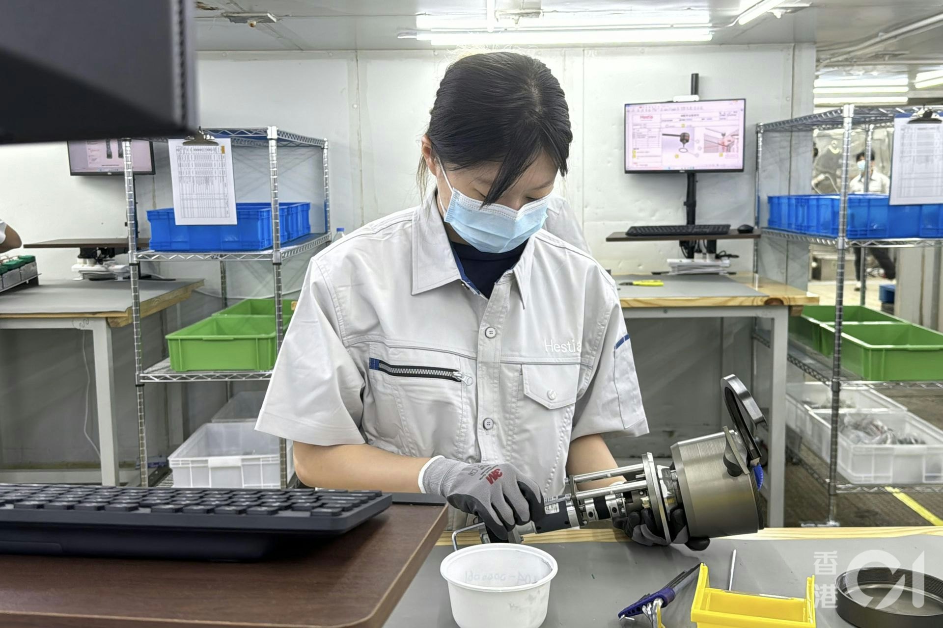 目前香港廠房主要負責組裝。(歐陽德浩攝) 目前香港廠房主要負責組裝。(歐陽德浩攝)