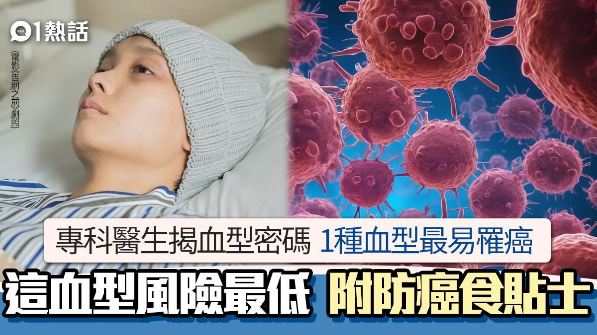 專科醫生指1種血型最易罹癌 患胃癌風險高30% B型者最易患癌王 專科醫生指1種血型最易罹癌 患胃癌風險高30% B型者最易患癌王