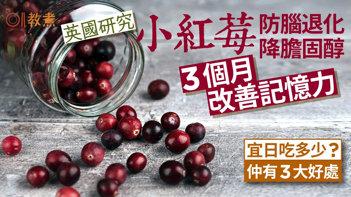 小紅莓功效|防腦退化降膽固醇5大功效 3個月改善記憶宜日吃多少 小紅莓功效|防腦退化降膽固醇5大功效 3個月改善記憶宜日吃多少