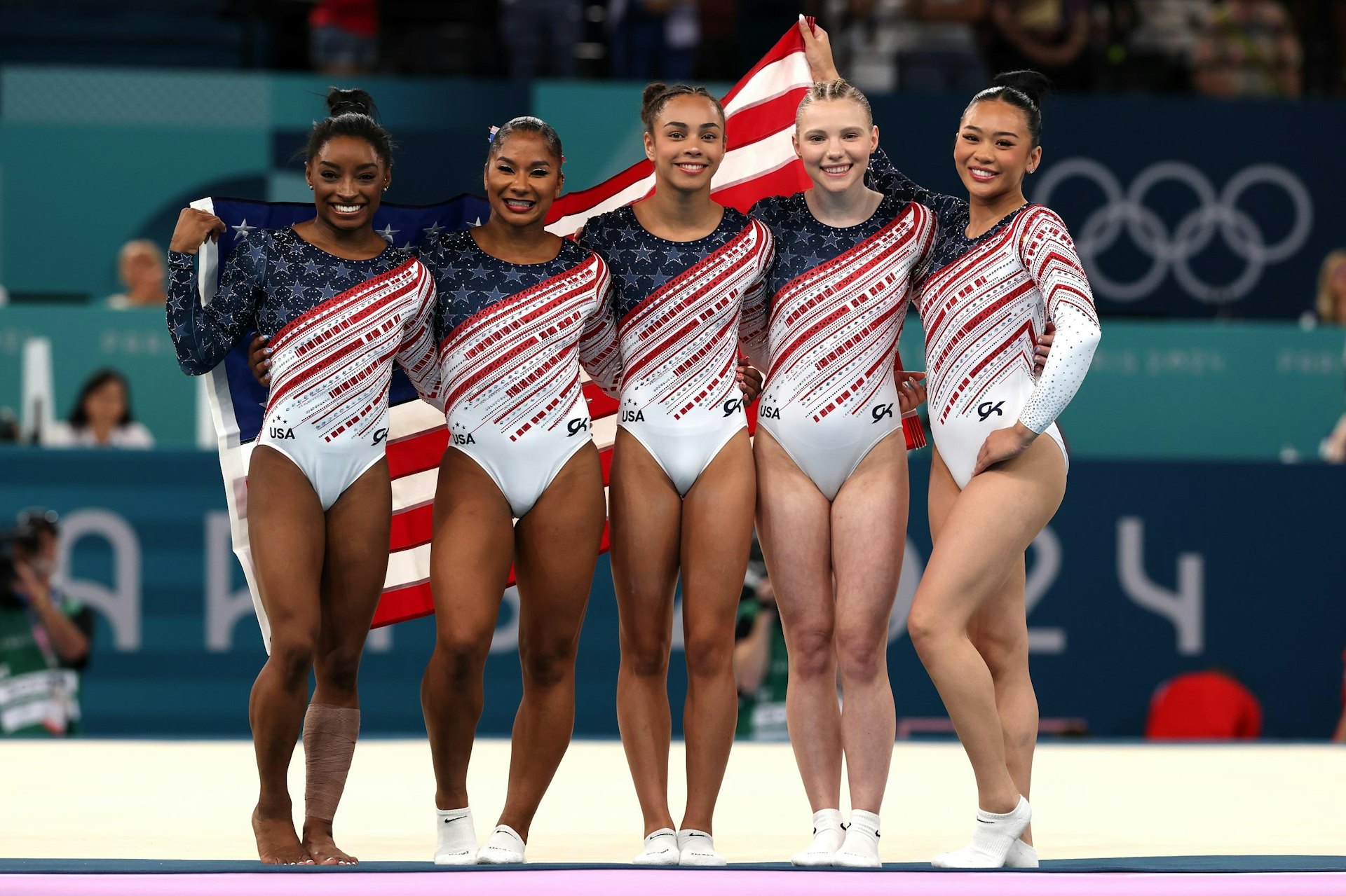 美國隊相隔8年再贏體操女團金牌。(Getty Images) 美國隊相隔8年再贏體操女團金牌。(Getty Images)