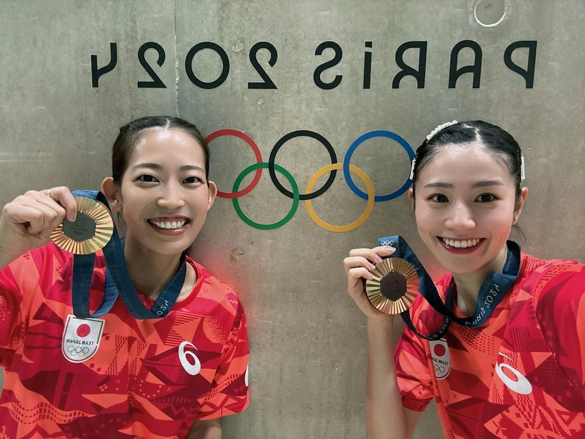 志田千陽與拍檔松山奈未成為今屆巴黎奧運羽毛球女雙銅牌得主。(IG@_chiharushida_) 志田千陽與拍檔松山奈未成為今屆巴黎奧運羽毛球女雙銅牌得主。(IG@_chiharushida_)