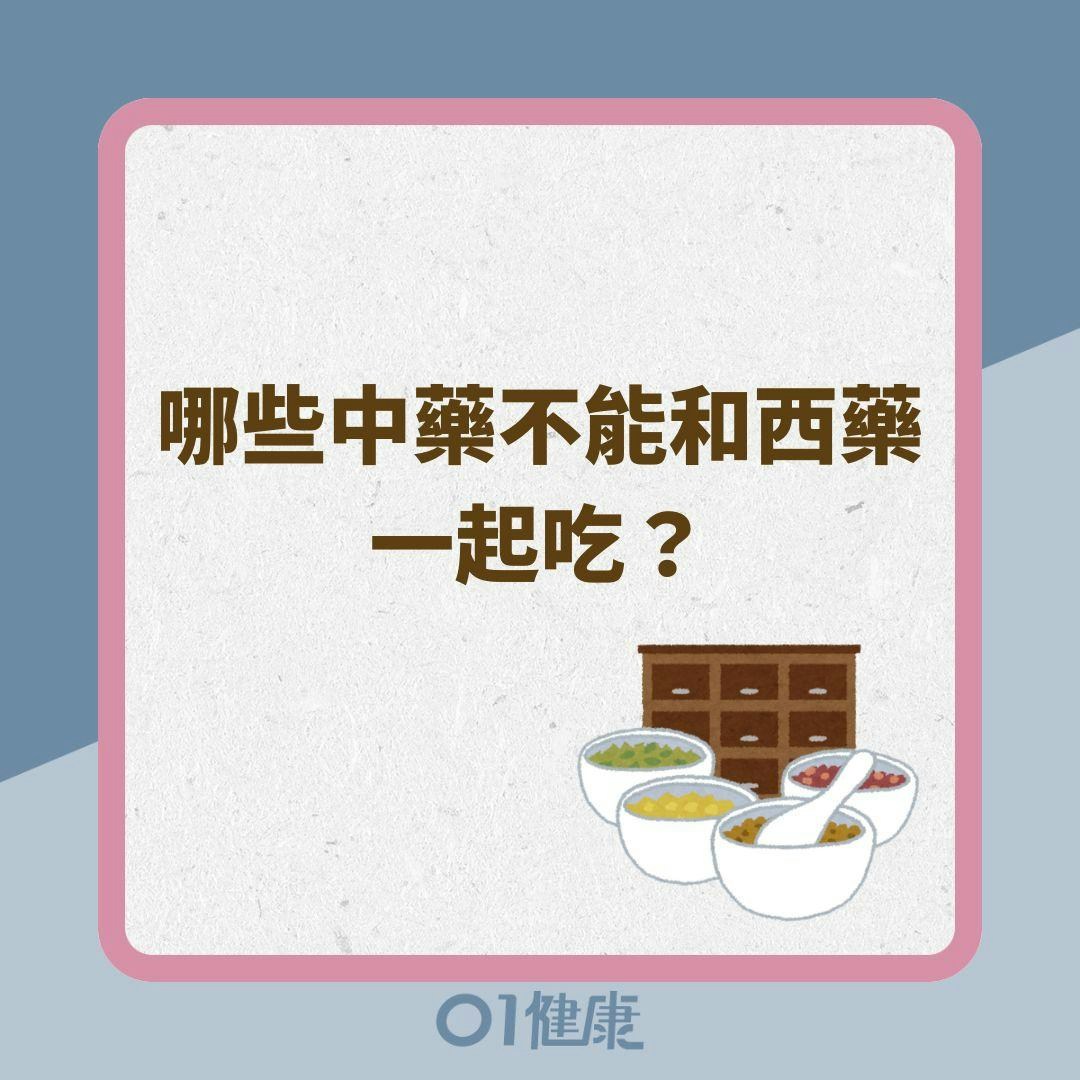 哪些中藥不能和西藥一起吃？（01製圖）