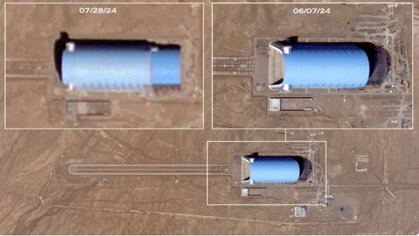 新疆擴建超級飛艇機庫?美衛星發現巨型設施可容納尼米茲航母 新疆擴建超級飛艇機庫?美衛星發現巨型設施可容納尼米茲航母