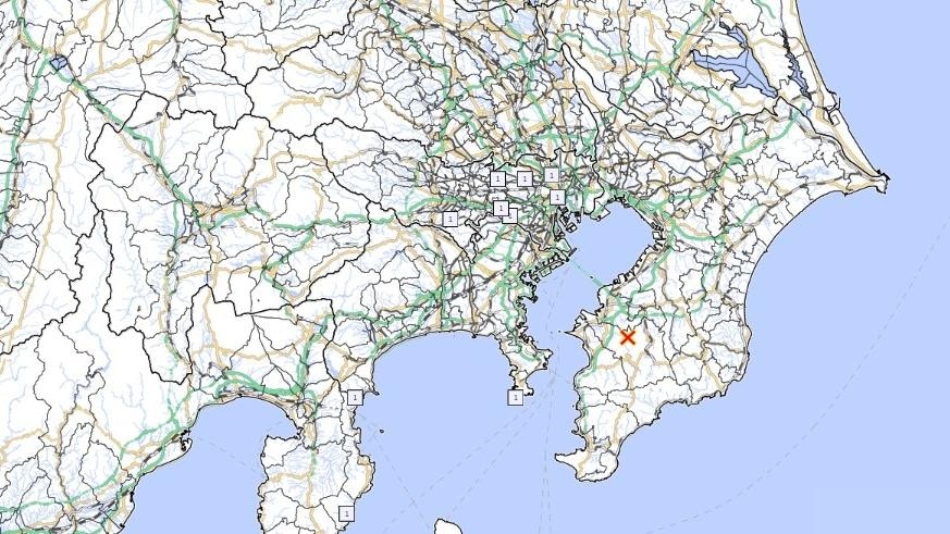 日本宮崎縣2024年8月8日發生7.1強震後，在當地時間早上8時38分，福島縣對出水域發生4.3地震，最大震度2。（日本氣象廳網站截圖）