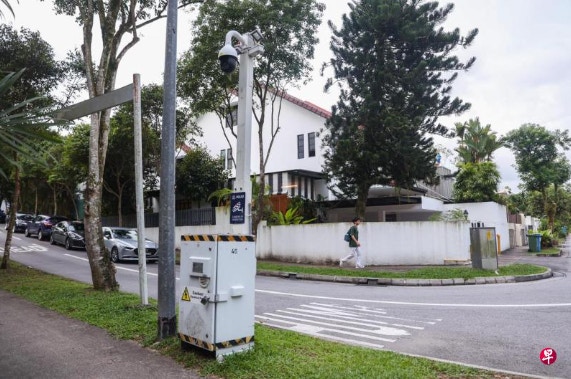 連環盜竊案發生後，新加坡警方已部署了CCTV系統。（《聯合早報》）