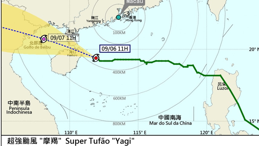 颱風摩羯|澳門今日下午2時改發3號風球 外圍環流帶來大驟雨雷暴