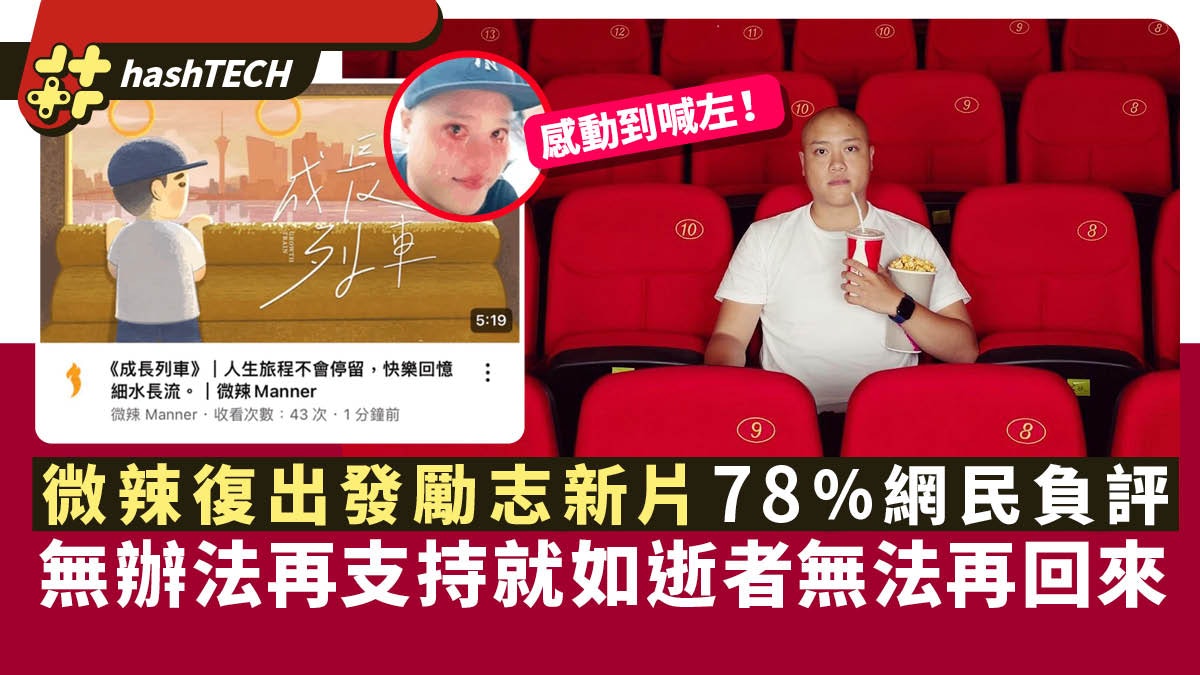 微辣復活YouTube出新片鍾培生都撐|7成網民負評:阿晶幾時復活? 微辣復活YouTube出新片鍾培生都撐|7成網民負評:阿晶幾時復活?