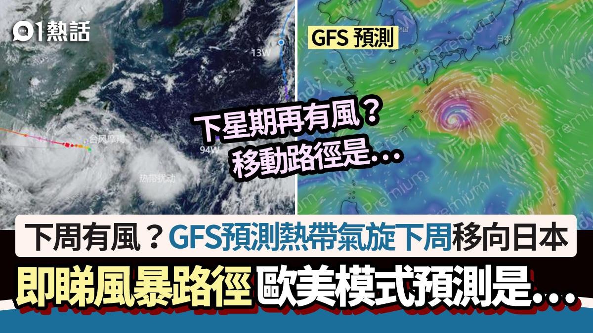 下星期再有風?GFS預測熱帶氣旋下周末移向日本 即睇風暴路徑 下星期再有風?GFS預測熱帶氣旋下周末移向日本 即睇風暴路徑