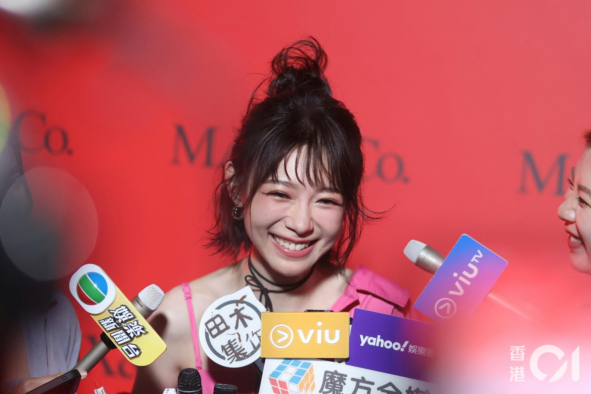 林明禎澄清同Edan目前是朋友關係。(梁碧玲攝) 林明禎澄清同Edan目前是朋友關係。(梁碧玲攝)