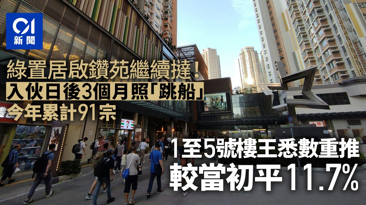 綠置居啟鑽苑撻訂潮繼續 今年91宗 1至5號樓王悉數撻訂 綠置居啟鑽苑撻訂潮繼續 今年91宗 1至5號樓王悉數撻訂