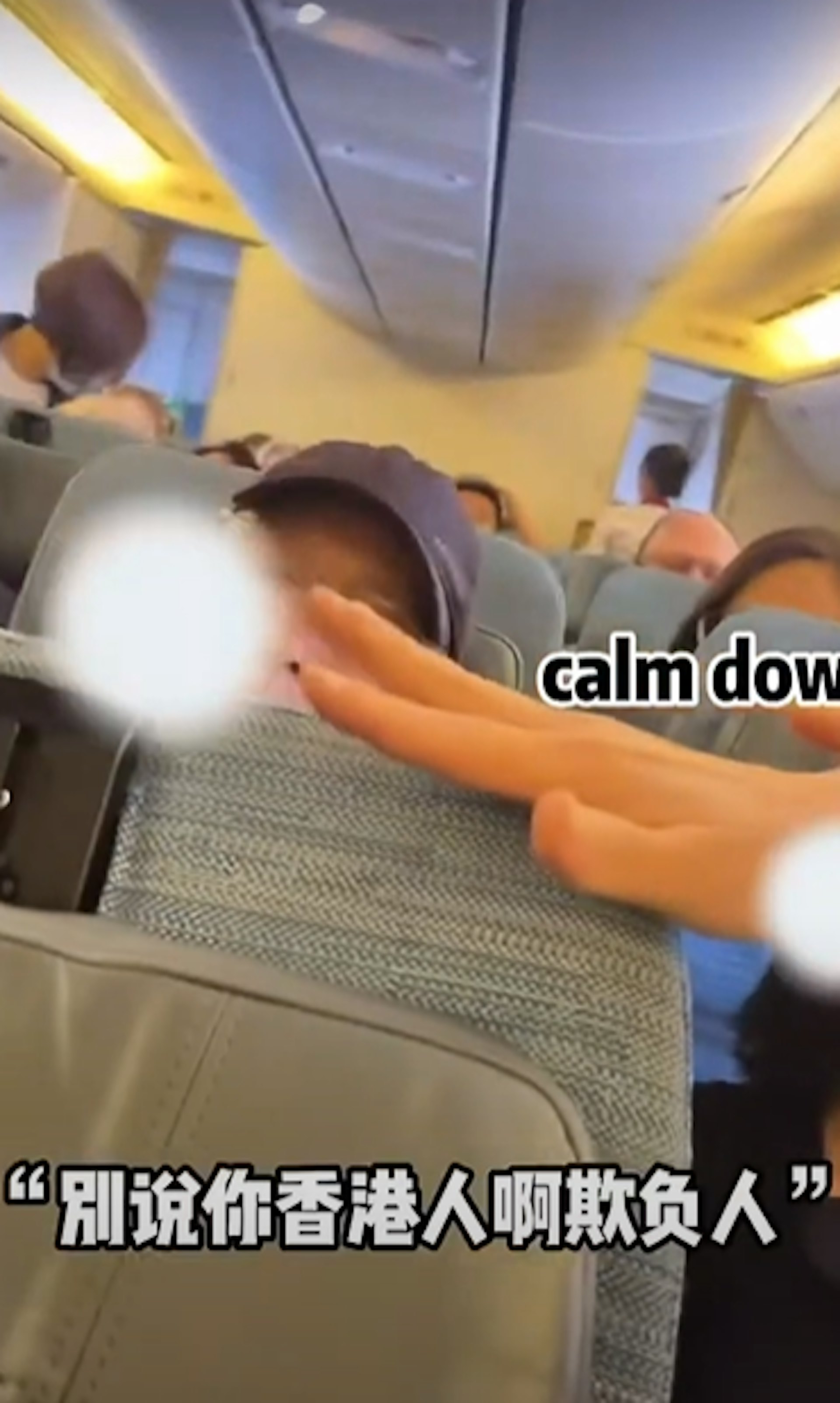 两夫妇的行为令其他乘客看不过眼。 (视频截图)